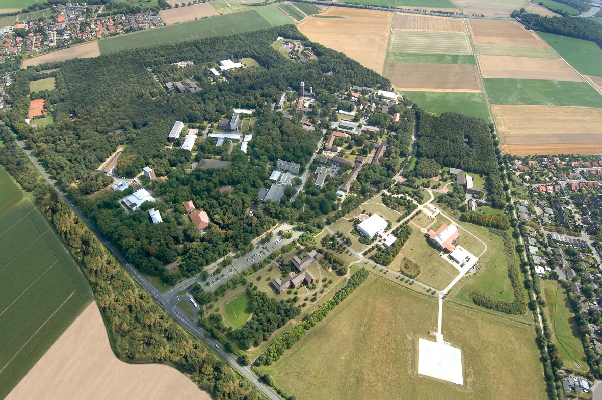 Luftbild des Standortes Braunschweig der Physikalisch-Technischen Bundesanstalt
