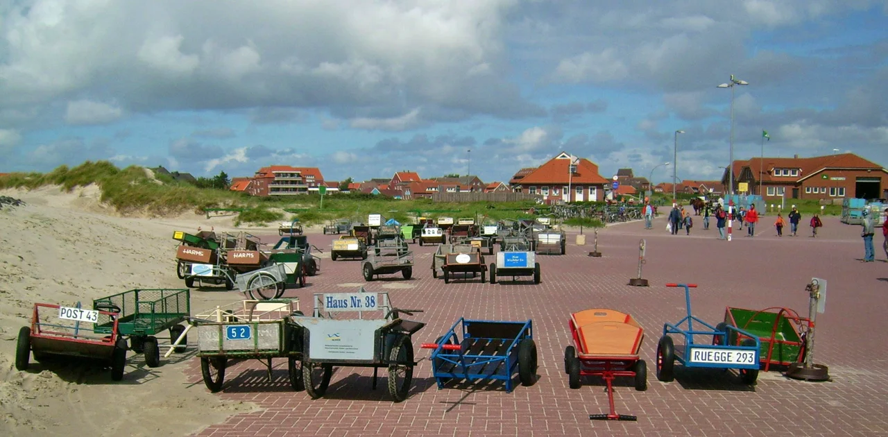 Baltrum, a car-free island (Lower Saxony, Germany)
