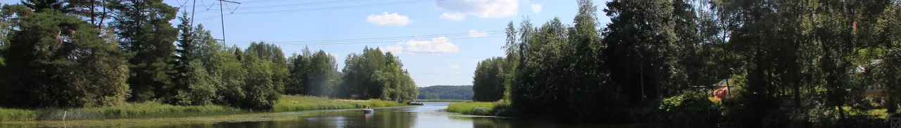 Otamusjoki river in Sastamala. Photographed towards Piikkilänjärvi lake.