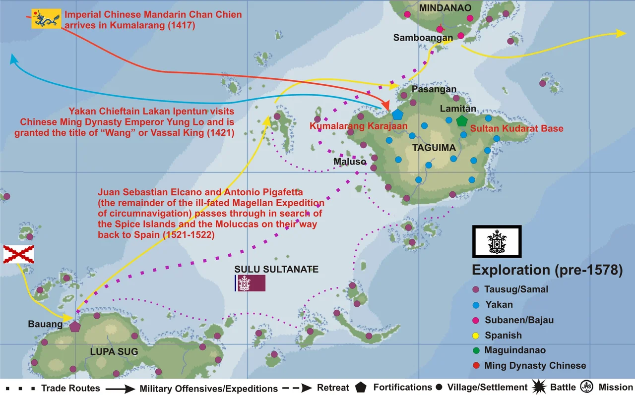 Basilan island circa 1578