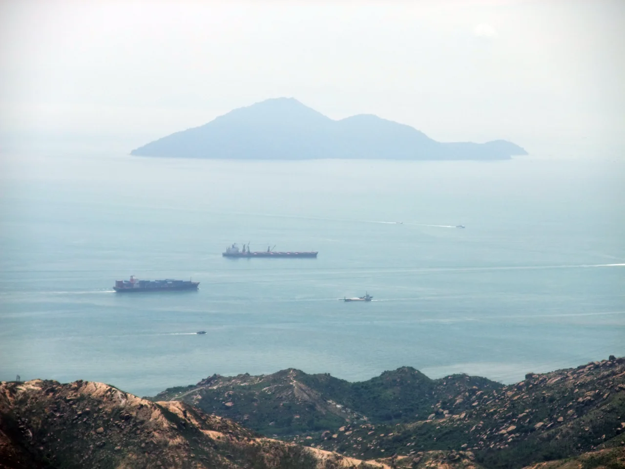 Photo of Nei Lingding Island (seen from Castle Peak, Hong Kong)
