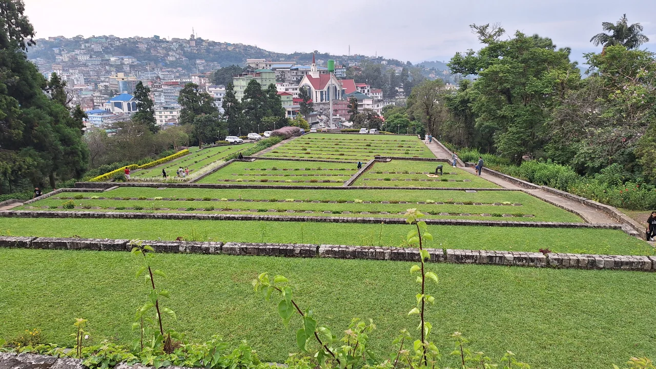 War Cemetery with Kohima City in background